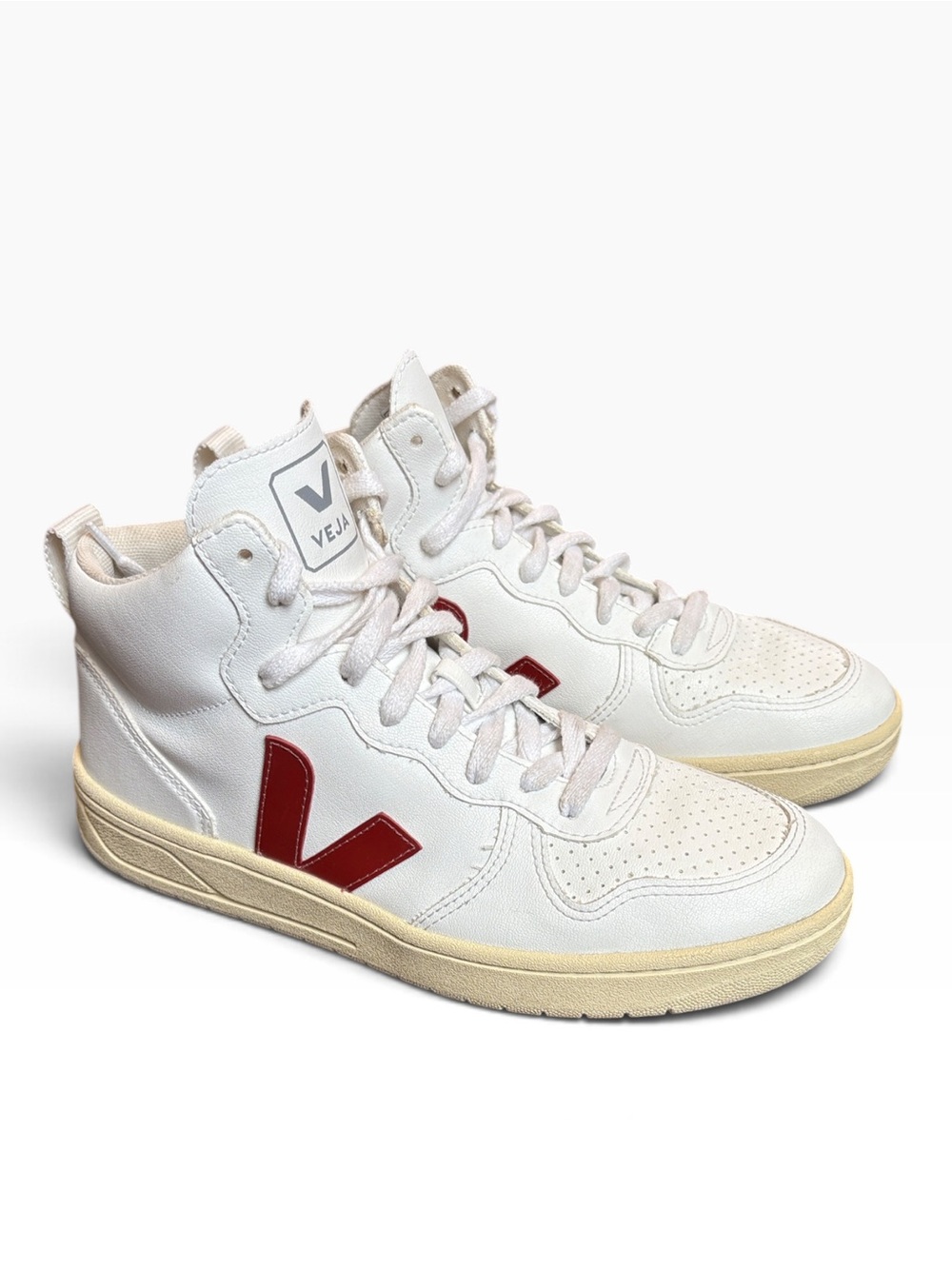 Veja V-15 CWL High-Top Sneaker Women’s 9 White/Red